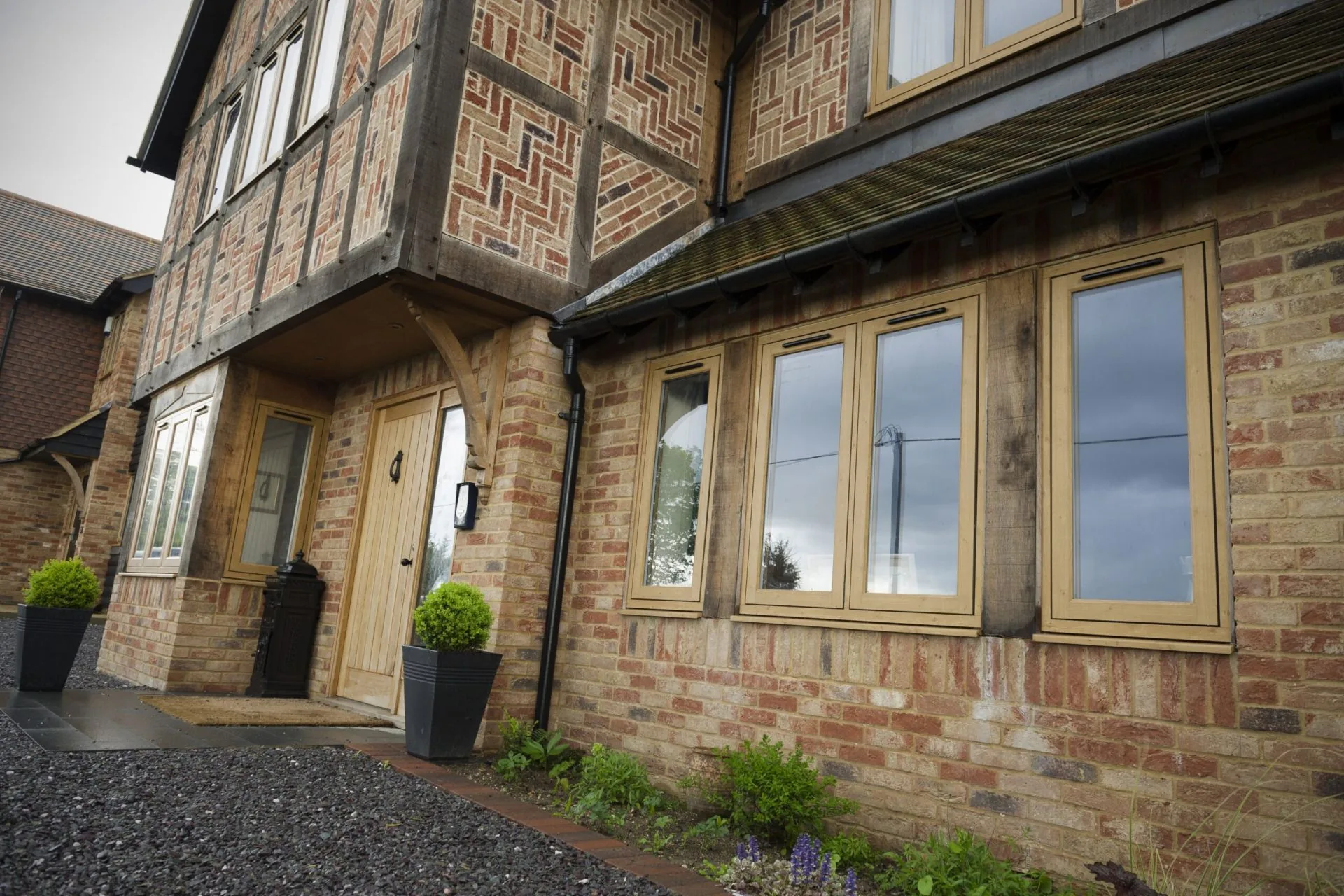 Character home with oak porch, timber front door and matching flush casement windows